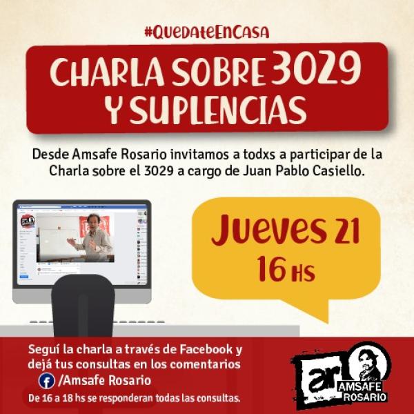 Charla sobre el 3029 y Suplencias.