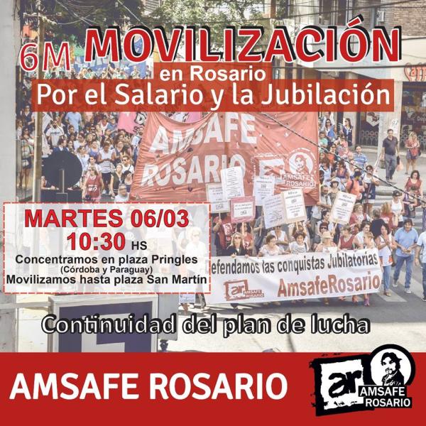 6M: Movilización en Rosario