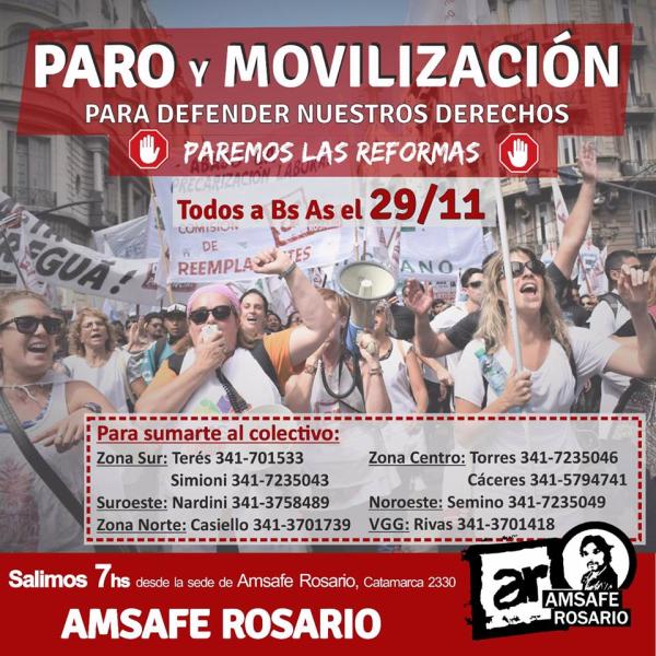 Paro y movilización: paremos la reforma, todos a Buenos Aires!