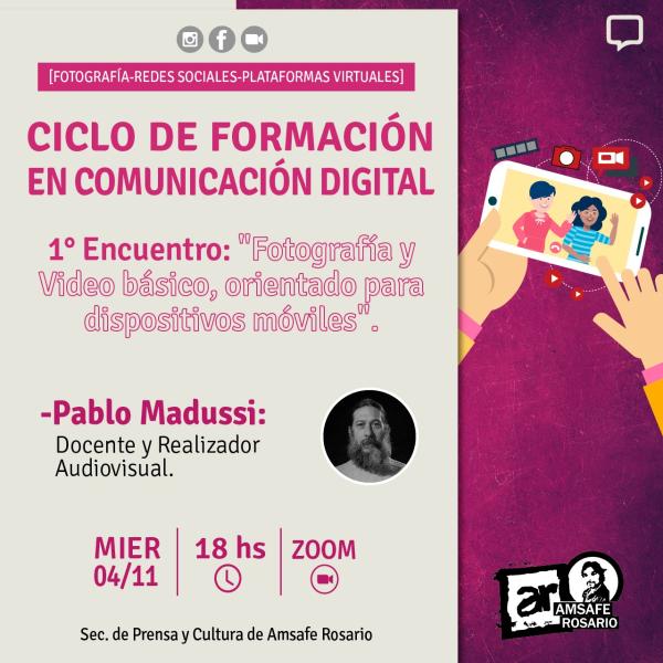 Ciclo en Formación en Comunicación Digital: “Fotografía y Vídeo básico, orientado para dispositivos móviles”.