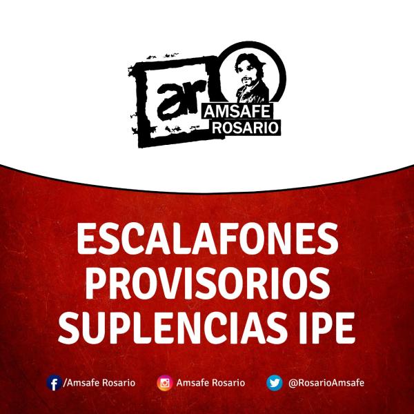 Escalafones Provisorios Suplencias IPE