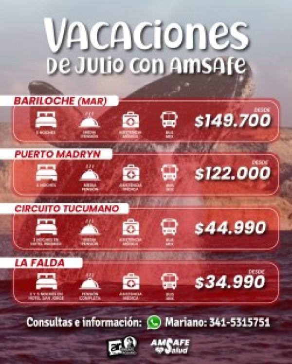 Turismo de Julio con Amsafe