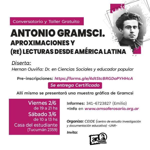 Taller: Antonio Gramsci. Aproximaciones y (re) lecturas desde América Latina.