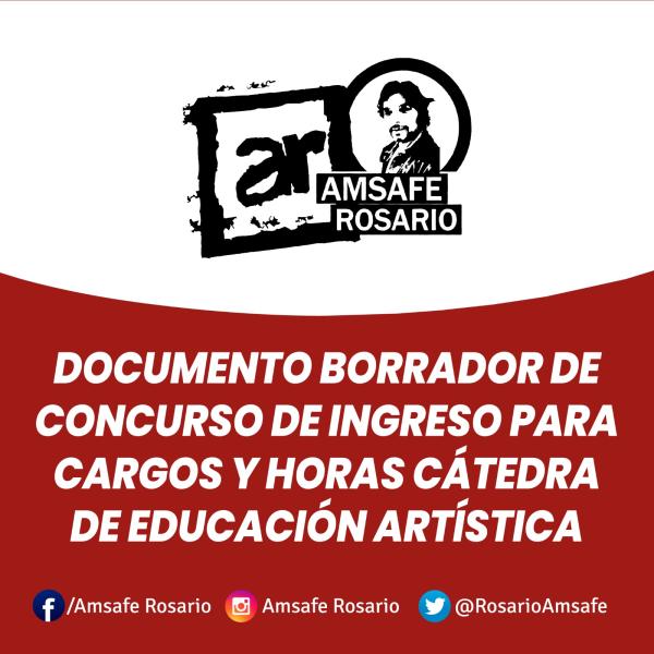 DOCUMENTO BORRADOR DE CONCURSO DE INGRESO PARA CARGOS Y HORAS CÁTEDRA DE EDUCACIÓN ARTÍSTICA