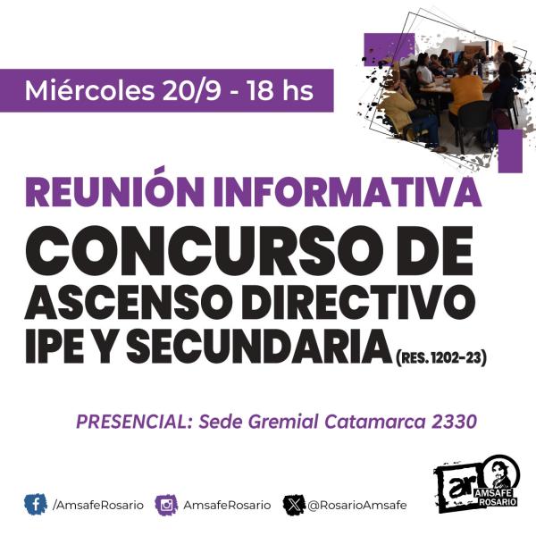 Reunión informativa Concurso de ascenso directivo IPE y Secundaria (Res. 1202-23)