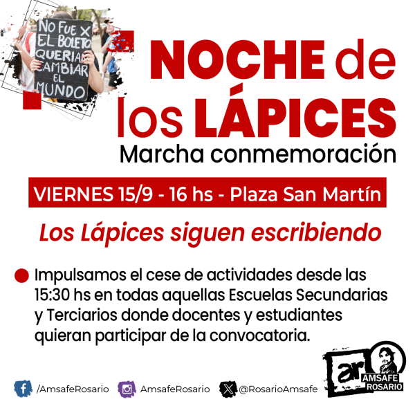 Marcha en conmemoración de "la noche de los lápices" 