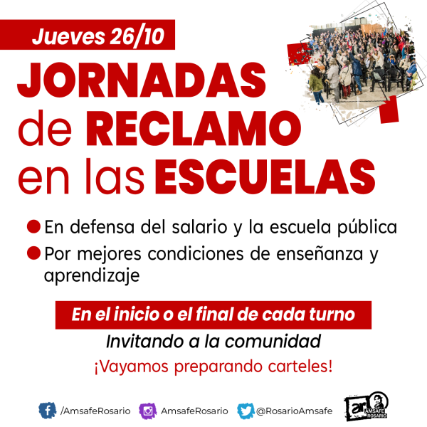 Jornadas de reclamo en las escuelas