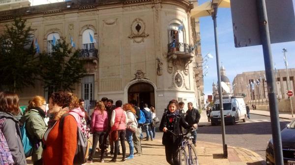 Amsafe Rosario acompaña a estudiantes en reclamo contra el aumento del boleto