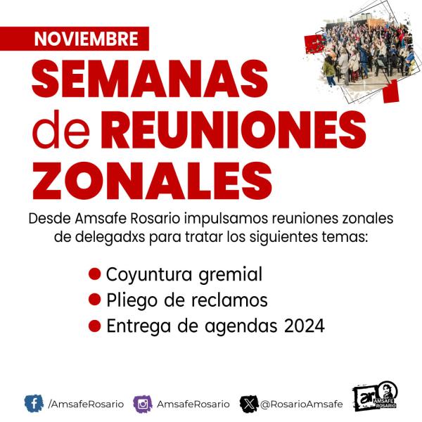 SEMANAS DE REUNIONES ZONALES