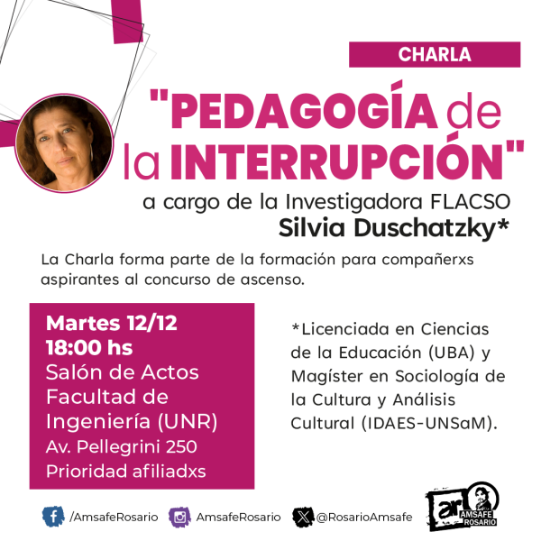 Charla Gratuita: "Pedagogía de la Interrupción"