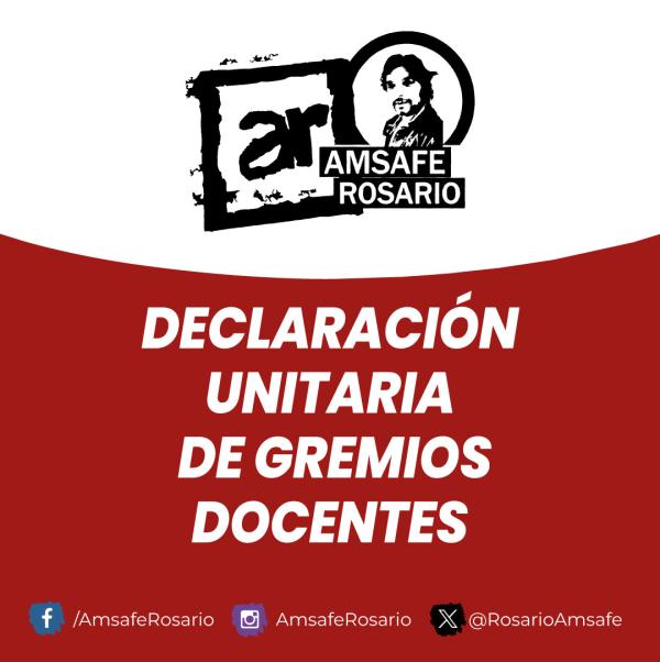 Declaración unitaria de gremios docentes