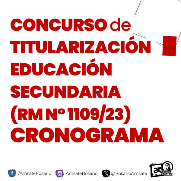 Concurso de Titularización Educación Secundaria – (RM N° 1109/23)