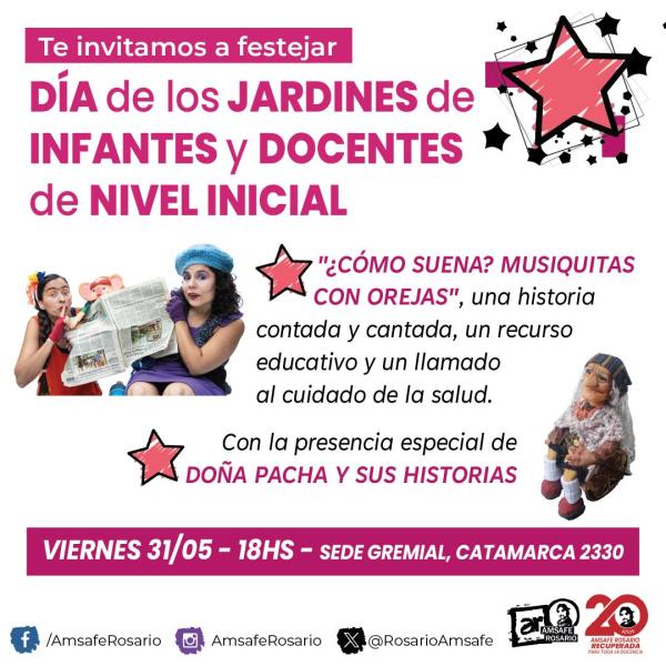 28M: DÍA DE LOS JARDINES DE INFANTES Y DOCENTES DE NIVEL INICIAL.