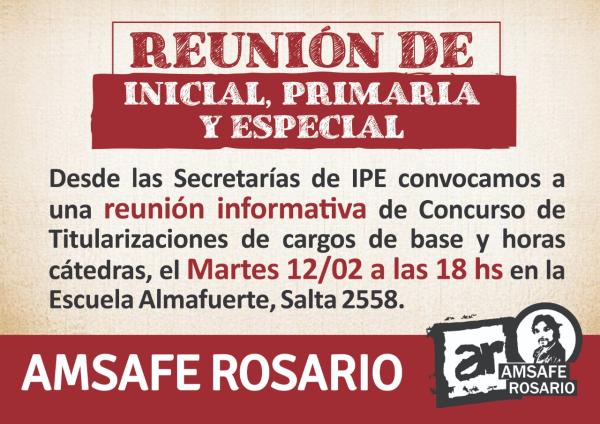 Reunión de Inicial, Primaria  y Especial