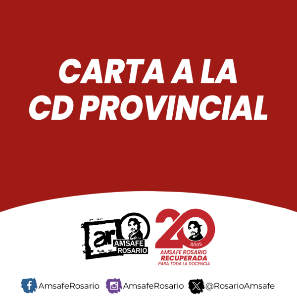 Carta a la CD PROVINCIAL