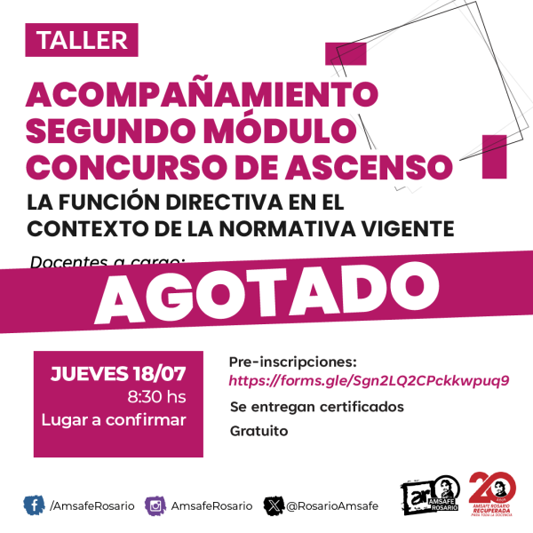 TALLER: ACOMPAÑAMIENTO SEGUNDO MÓDULO CONCURSO DE ASCENSO