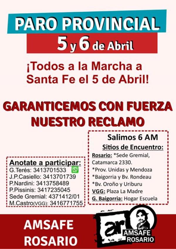 Paro y movilización 5 y 6 de Abril