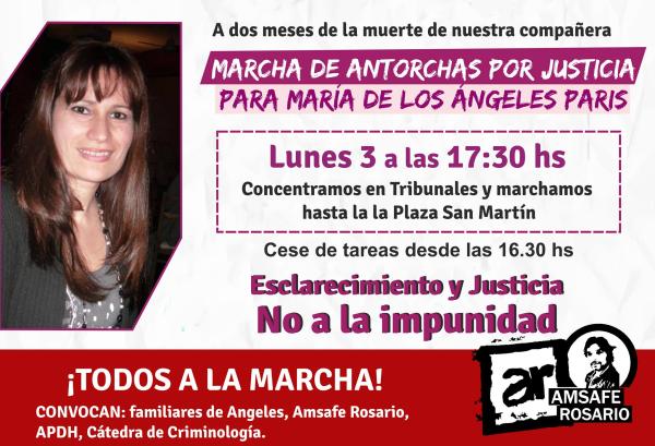 2º marcha de antorchas por justicia para María de los Ángeles Paris.