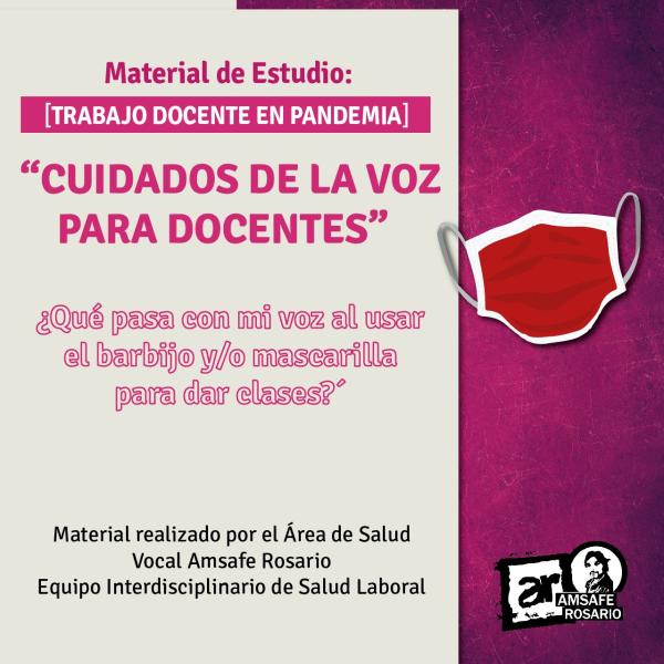 Material de estudio: “Cuidados de la voz para docentes”