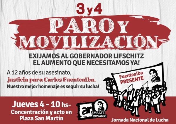 3 y 4 de abril. Paro y movilización