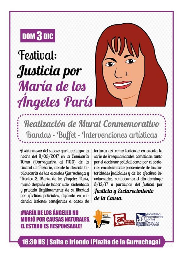 Festival por Justicia por María de los Ángeles Paris