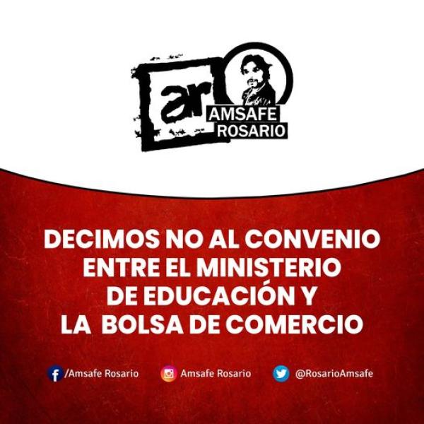 Decimos NO al convenio entre el Ministerio de Educación y la Bolsa de Comercio