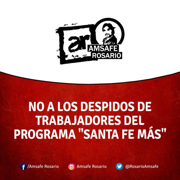 No a los despidos de trabajadores del programa "Santa Fe Más"