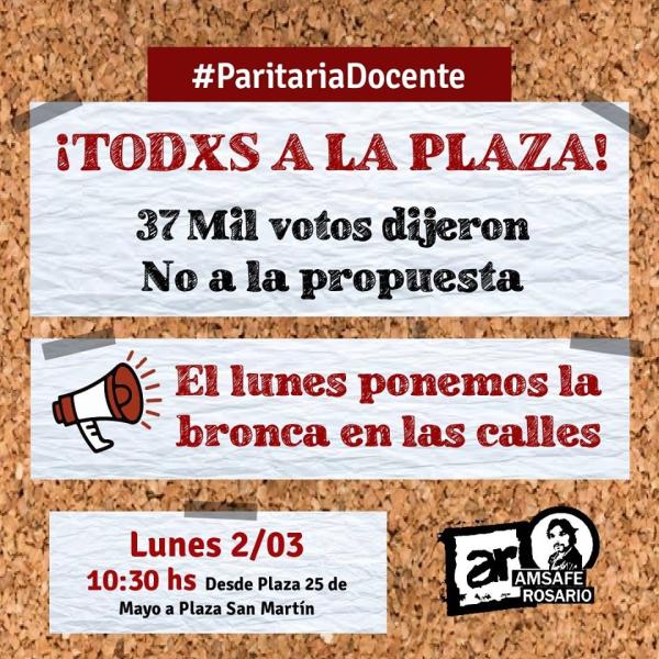 No inicio y Movilización: El lunes todxs a la Plaza