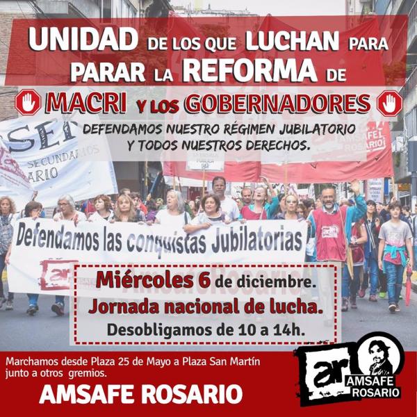 6D: Nos movilizamos contra las Reformas del Ajuste.