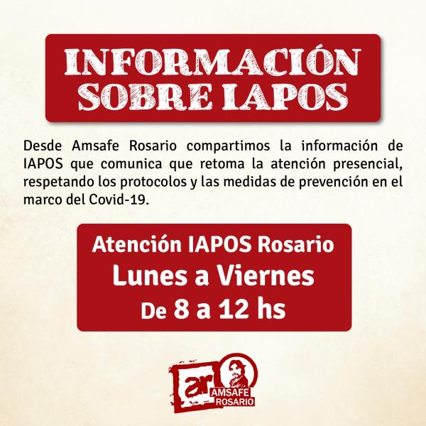 IAPOS retoma la Atención Presencial.