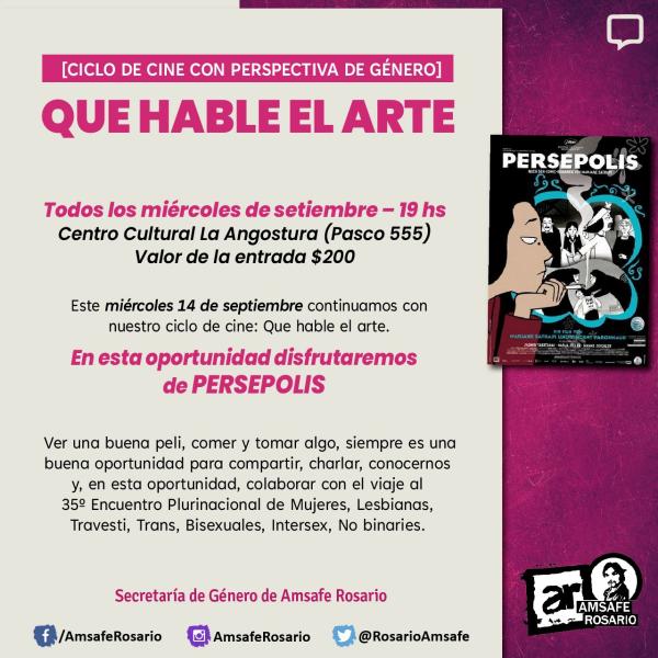 Ciclo de Cine: Que Hable el Arte “Persepolis”