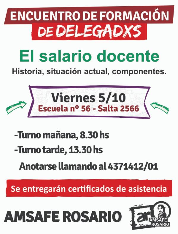 Encuentro de Formación de Delegadxs: El salario docente.