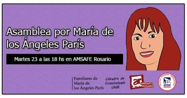 ASAMBLEA POR MARÍA DE LOS ANGELES PARÍS. ¡EXIGIMOS JUSTICIA!