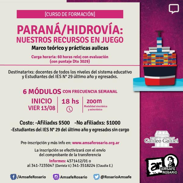 Curso: Paraná/Hidrovía: Nuestros Recursos en Juego.