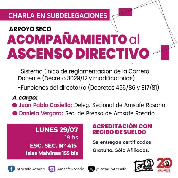 CHARLA: ACOMPAÑAMIENTO AL ASCENSO DIRECTIVO EN ARROYO SECO