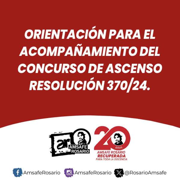 Orientación para el acompañamiento del Concurso de Ascenso Resolución 370/24.