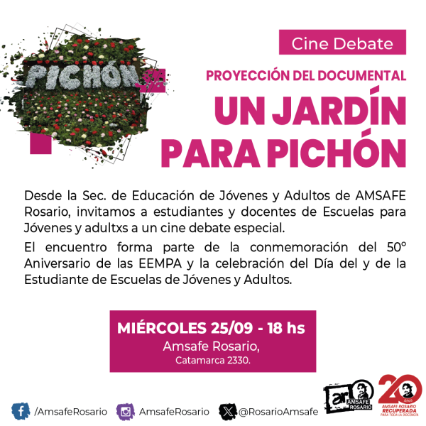 Proyección del Documental "Un jardín para Pichón"