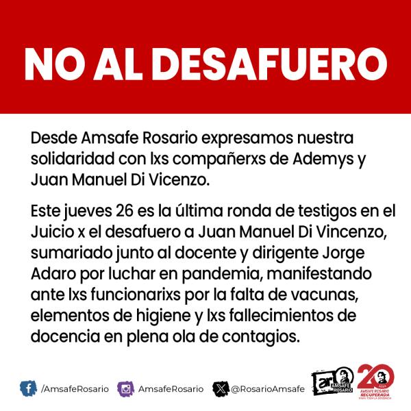 No al desafuero