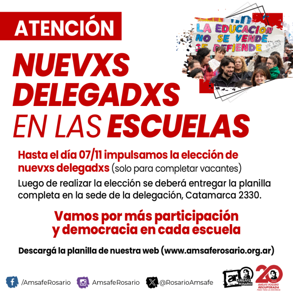 Nuevxs delegadxs en las escuelas