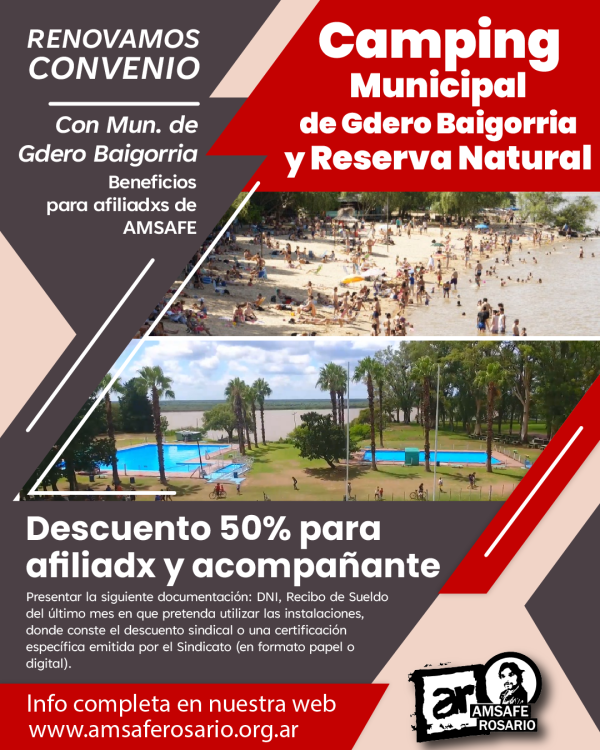 Renovamos convenio con el Camping Municipal y la Reserva Natural de Granadero Baigorria