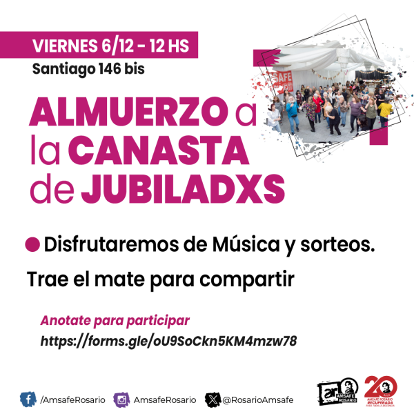 Almuerzo a la canasta de jubiladxs