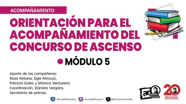 Orientación para el acompañamiento del Concurso de Ascenso: Módulo 5