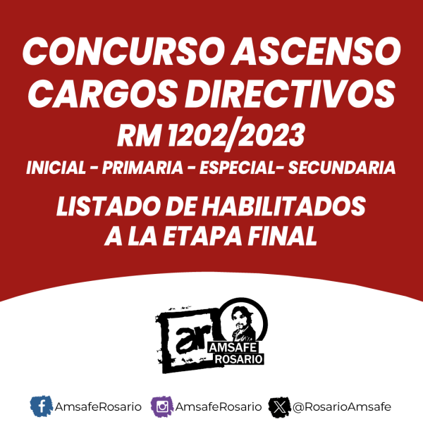 Listado habilitante para el Concurso de Ascenso a cargos directivos.