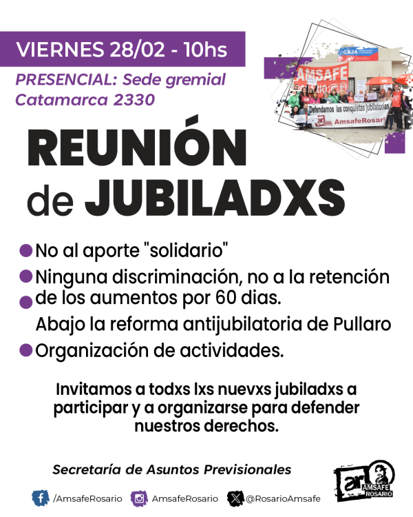 Reunión de jubiladxs.