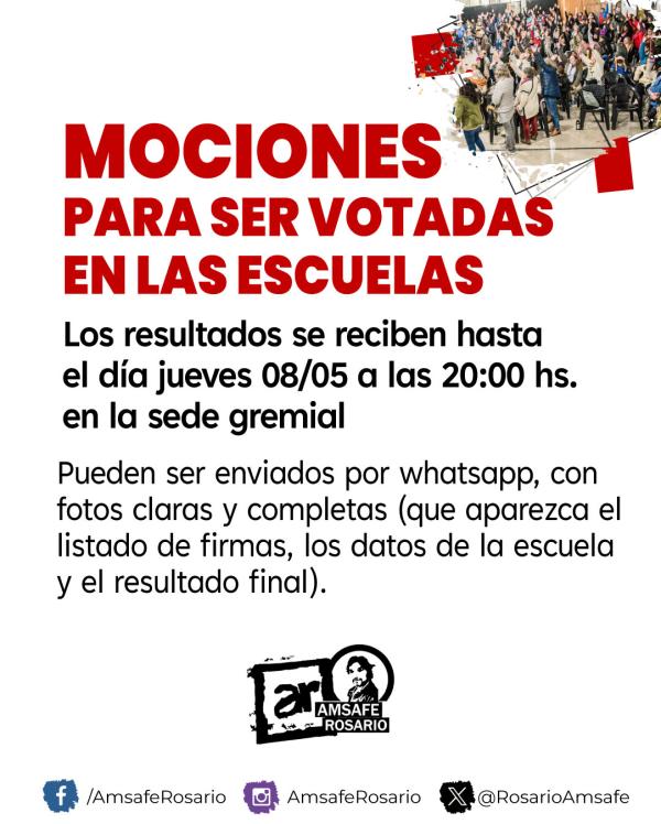 Mociones para votar en las escuelas