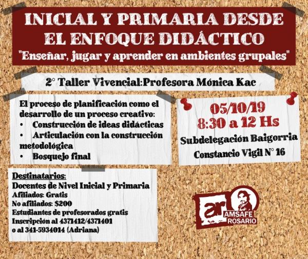 2° Taller Vivencial en Baigorria: Inicial y Primaria desde el Enfoque Didáctico