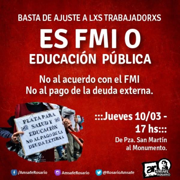 Es FMI o educación pública.