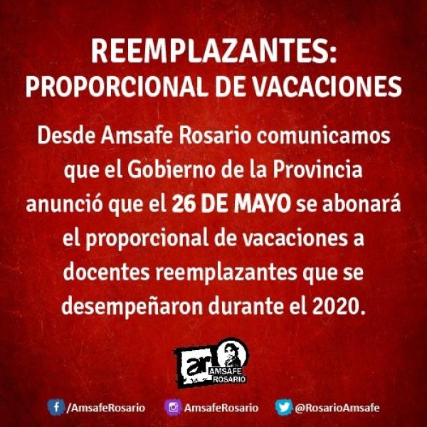 Reemplazantes: Proporcional de Vacaciones