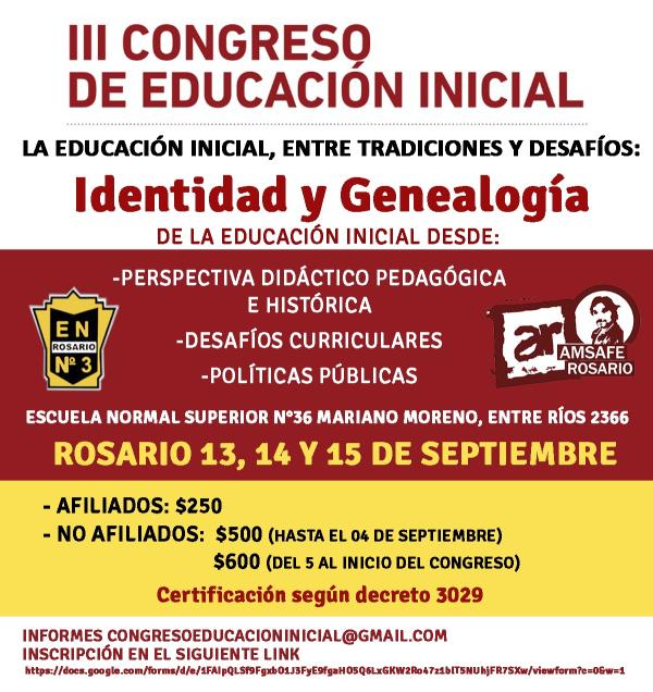 III Congreso de educación inicial para docentes de nivel inicial y primaria