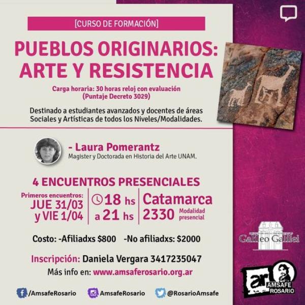 Curso de Formación: “Pueblos Originarios. Arte y Resistencia”.